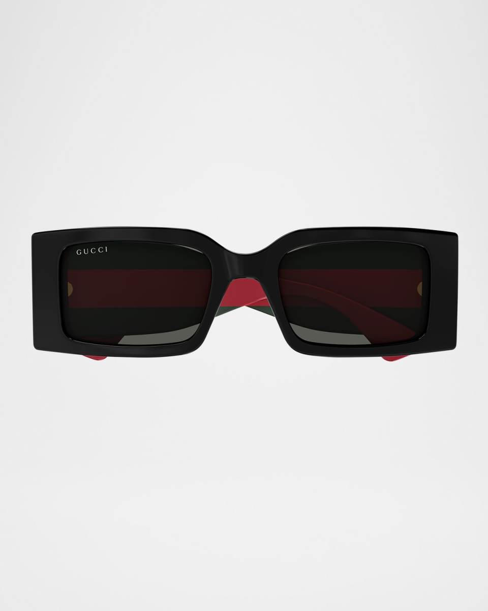 Logo-Print Rectangular Sunglasses